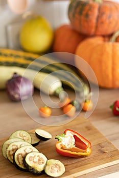 Vegetables on the table