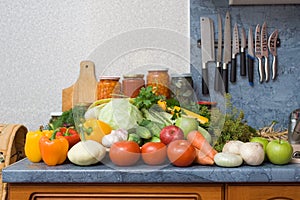 Vegetables on the table photo