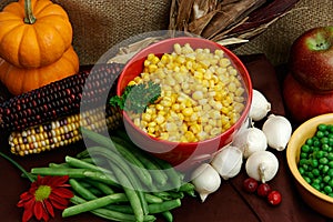 Vegetables For A Thanksgiving Feast photo