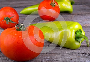 Vegetables tomato and pepper