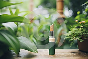 vegetal cosmetic stick in lush greens photo