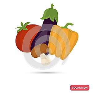 Vegetales for barbeque color icon for web and mobile design photo