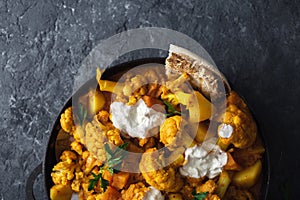 Vegetarian asian food Cauliflower curry Healthy food