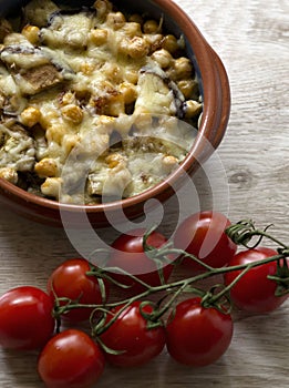 Vegetarian baked pudding