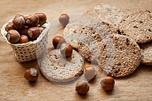 Vegetarian biscuit with hazelnut