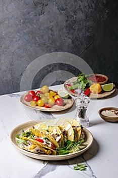 Vegetarian corn tacos