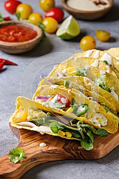 Vegetarian corn tacos