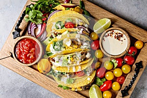 Vegetarian corn tacos