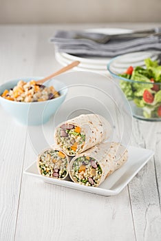 Vegetarian falafel wraps