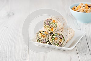 Vegetarian falafel wraps