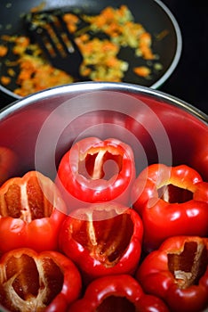 Vegetarian food with capsicum