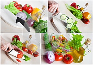 Vegetarian food collage