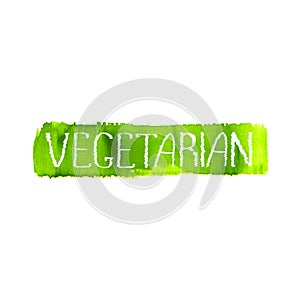 Vegetarian food concept logo design template