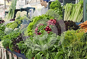 Fresh and organic vegetables at farmers market