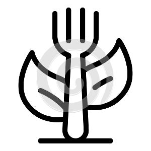 Vegetarian food icon, outline style