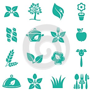 Vegetarian food icons