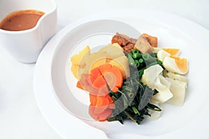 Vegetarian food named gado-gado photo