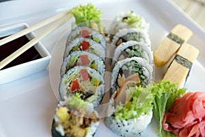 Vegetarian Japanese Sushi