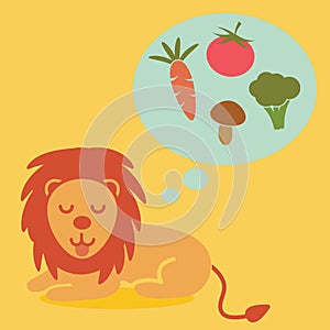 Vegetarian lion