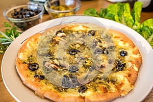 Vegetarian Manakish pizza