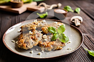 Vegetarian mushroom patties