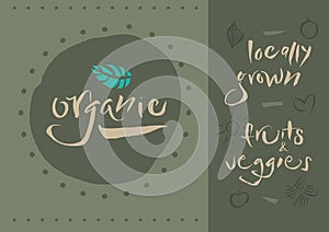 Vegetarian - Organic - Calligraphy