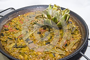 Vegetarian paella,