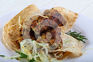 Vegetarian potato kebab