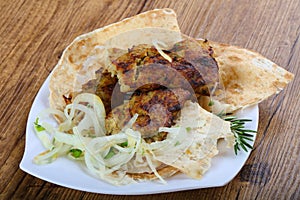 Vegetarian potato kebab