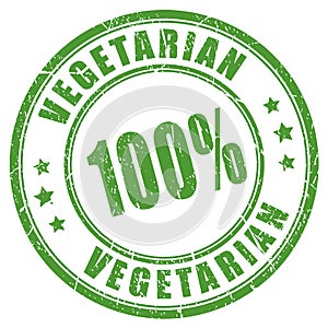 100 vegetarian rubber stamp