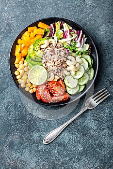 Vegetarian salad Buddha bowl photo