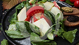 Vegetarian salad proper nutrition food ingredients