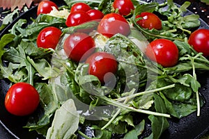 Vegetarian salad proper nutrition food ingredients