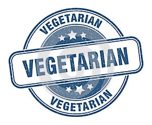 vegetarian stamp. vegetarian round grunge sign.