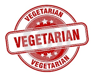 vegetarian stamp. vegetarian round grunge sign.