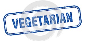 vegetarian stamp. vegetarian square grunge sign