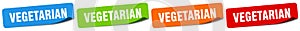 vegetarian sticker. vegetarian sticker set on white background