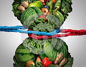 Vegetarian Struggle Diet And Food Concept