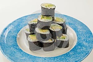 Vegetarian sushi with avocado