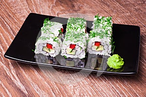 Vegetarian sushi roll