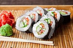 Vegetarian sushi roll