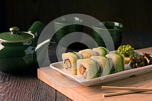 Vegetarian sushi set