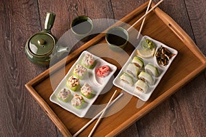 Vegetarian sushi set