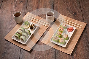 Vegetarian sushi set