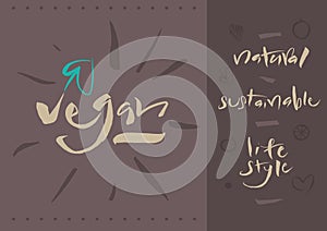 Vegetarian - Vegan - Calligraphy