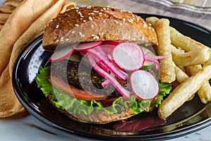 Vegetarian Veggie Hamburger Fries