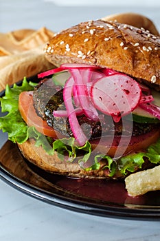 Vegetarian Veggie Hamburger Fries