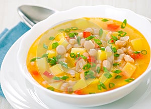 Vegetarian white bean soup