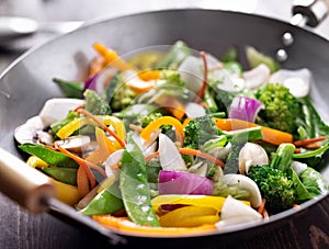 Vegetarian wok stir fry