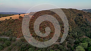 Vegetated valley near castillo Templar de Alba